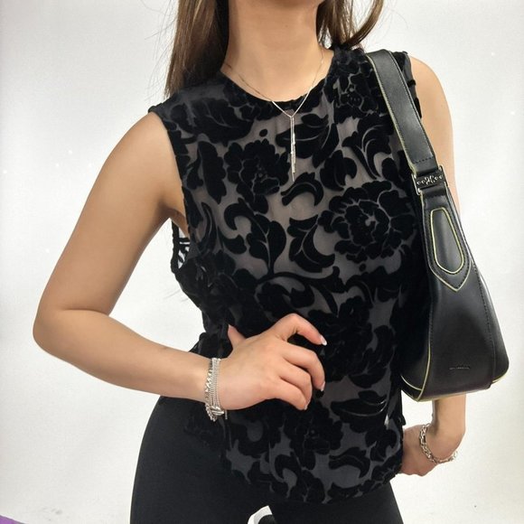 Vintage Louben Canada Sheet Delicate Lace Floral Tank - Picture 5 of 6